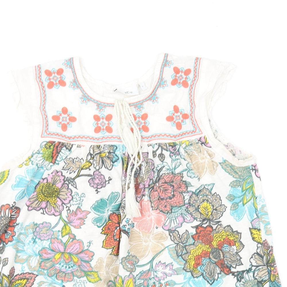 Womens UK Size 10 NEXT Multicoloured Basic Blouse