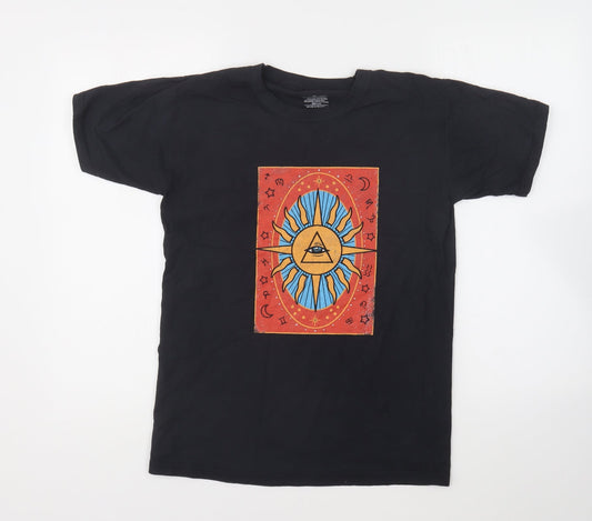 Daisy Street Womens Blue Cotton Basic T-Shirt Size 6 Round Neck