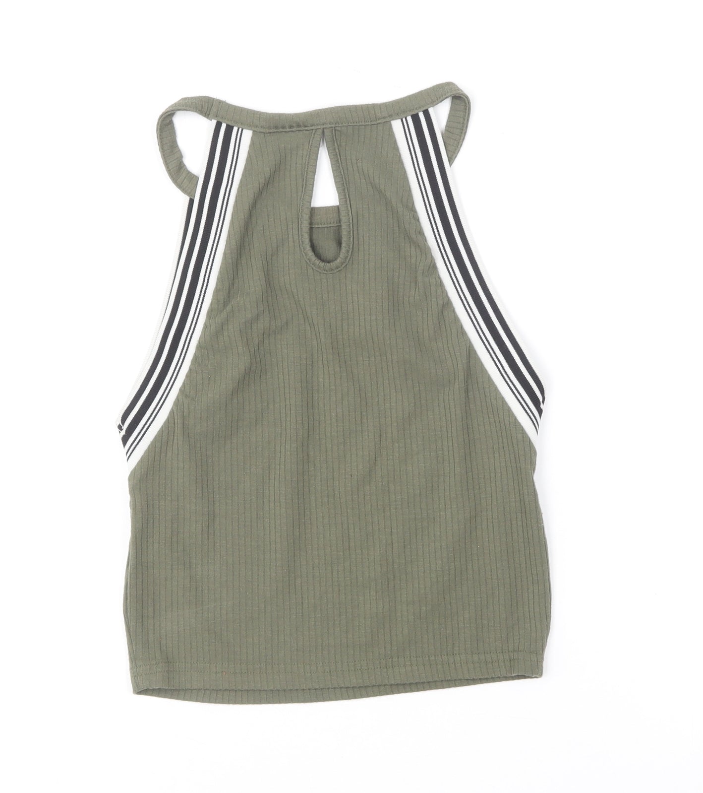 Noisy may Womens Green Polyester Cropped T-Shirt Size 10 Halter