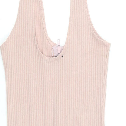 Love & Other Things Womens Pink Polyester Bodysuit One-Piece Size XS Snap
