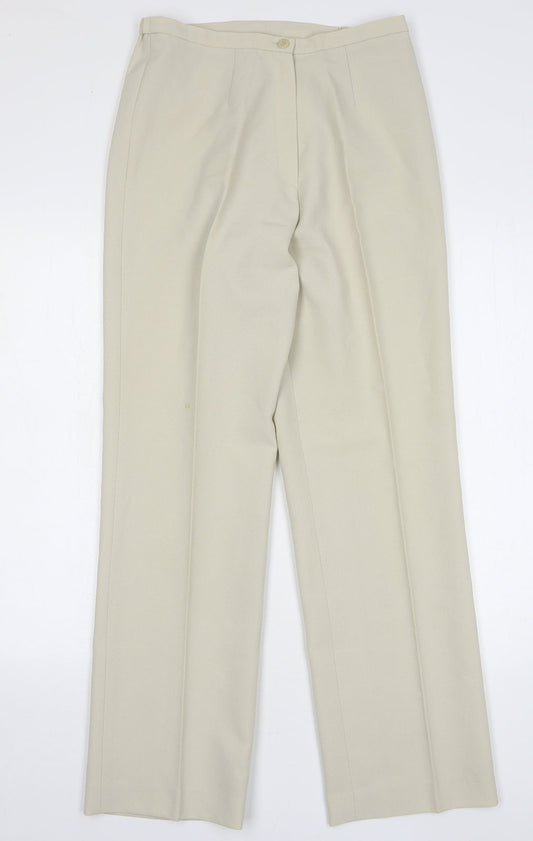 Womens UK Size 12 Agenda Regular Fit  Beige Trousers