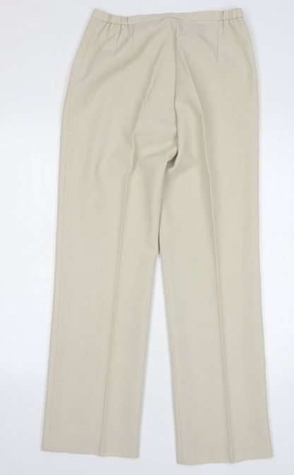 Womens UK Size 12 Agenda Regular Fit  Beige Trousers