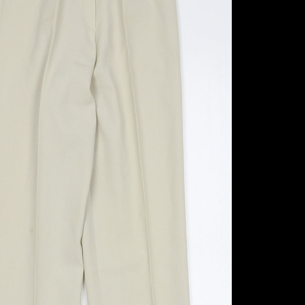 Womens UK Size 12 Agenda Regular Fit  Beige Trousers