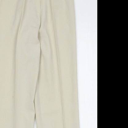 Womens UK Size 12 Agenda Regular Fit  Beige Trousers