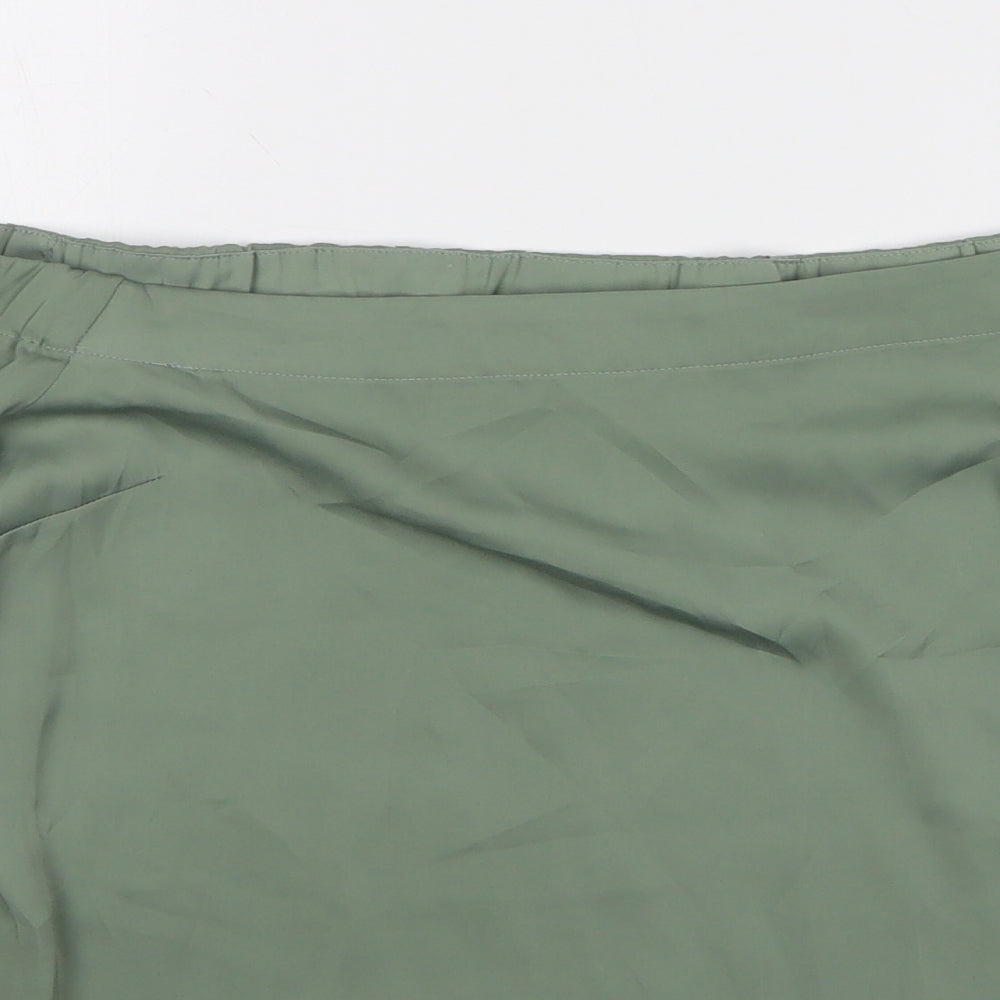 Womens UK Size 10 Warehouse Green Basic Blouse