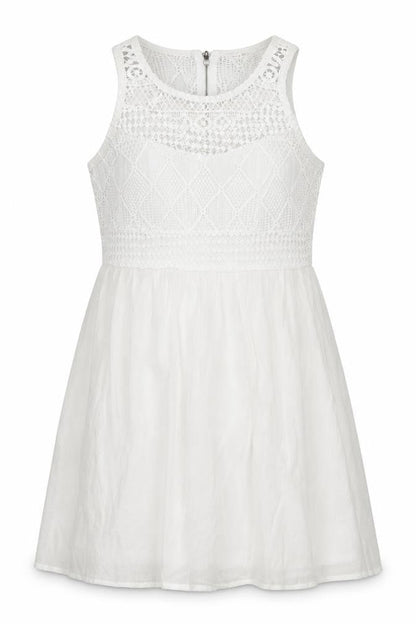 Rebellion Womens White Polyester A-Line Size M Round Neck Zip