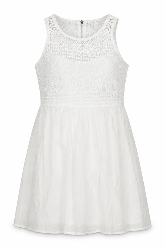 Rebellion Womens White Polyester A-Line Size M Round Neck Zip