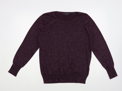 Womens UK Size L Dunnes Stores Purple Pullover Jumper