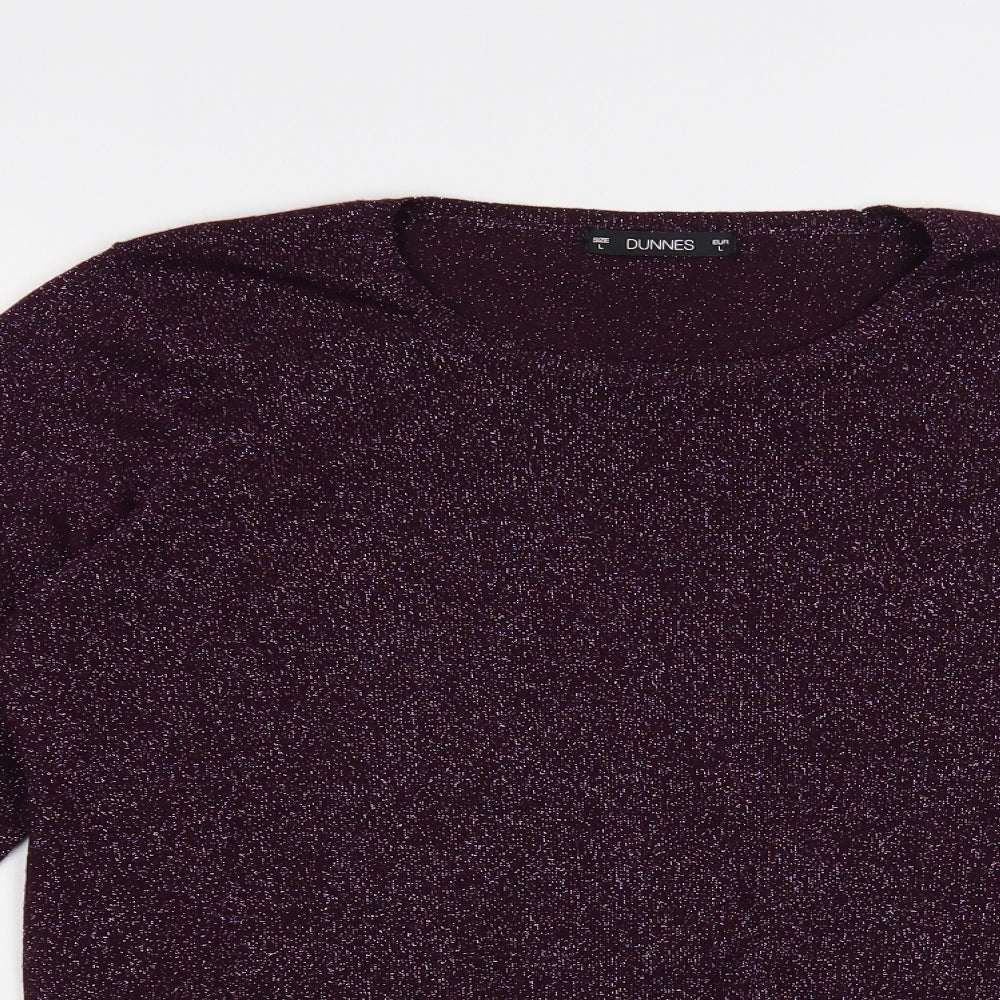 Womens UK Size L Dunnes Stores Purple Pullover Jumper