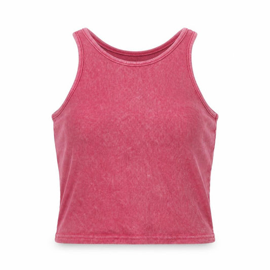 Womens UK Size 8 New Look Pink Cropped Tank