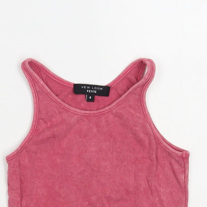 Womens UK Size 8 New Look Pink Cropped Tank