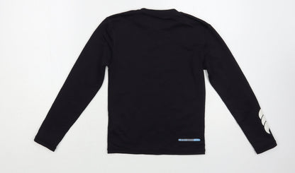 Canterbury Girls Black Polyester Pullover T-Shirt Size 7-8 Years Crew Neck Pullover