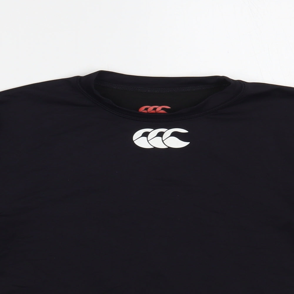Canterbury Girls Black Polyester Pullover T-Shirt Size 7-8 Years Crew Neck Pullover