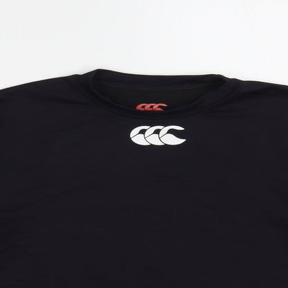 Canterbury Girls Black Polyester Pullover T-Shirt Size 7-8 Years Crew Neck Pullover
