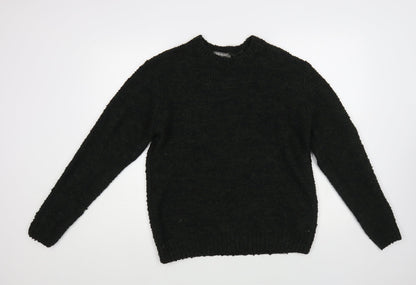 Primark Womens Green Crew Neck Acrylic Pullover Jumper Size S