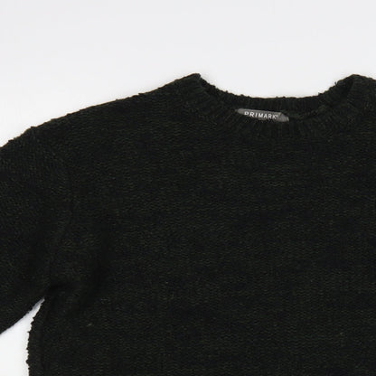 Primark Womens Green Crew Neck Acrylic Pullover Jumper Size S
