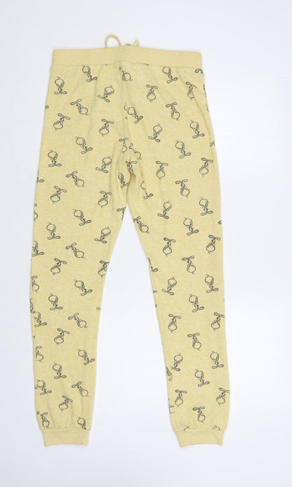 Primark Womens Yellow Geometric Polyester Lounge Pants Size XS Drawstring - Tweety Bird