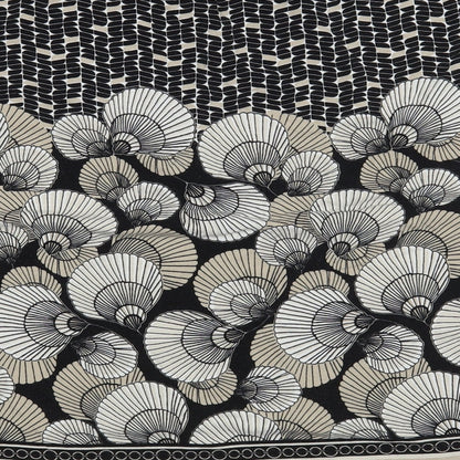 Olsen Womens Black Geometric Viscose Basic Blouse Size L Round Neck