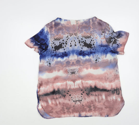 Womens UK Size 12 Amphora Multicoloured Basic Blouse