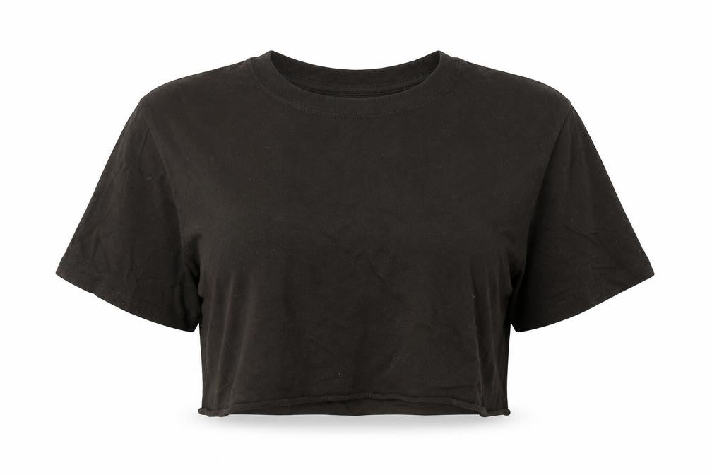 Womens UK Size S PRETTYLITTLETHING Brown Cropped T-Shirt