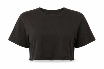 Womens UK Size S PRETTYLITTLETHING Brown Cropped T-Shirt