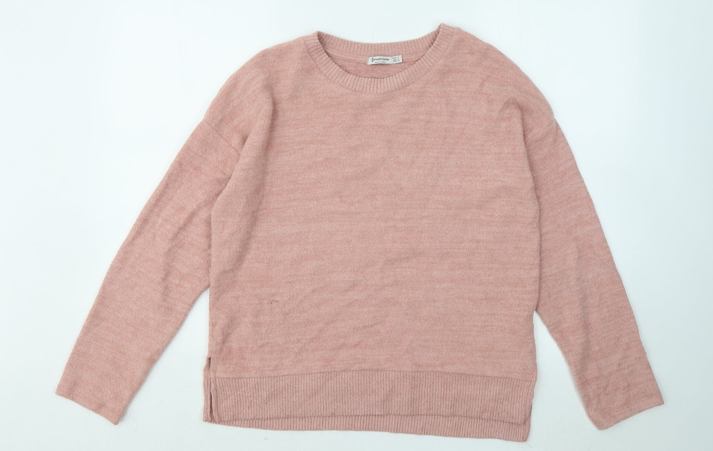 Womens UK Size S Stradivarius Pink Pullover Jumper