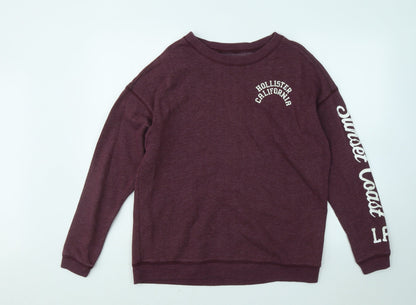 Hollister Womens Purple Cotton Pullover Sweatshirt Size XS - Sunset Coast