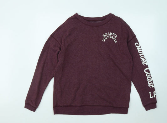 Hollister Womens Purple Cotton Pullover Sweatshirt Size XS - Sunset Coast