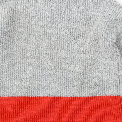 Primark Womens Grey Round Neck Acrylic Pullover Jumper Size M