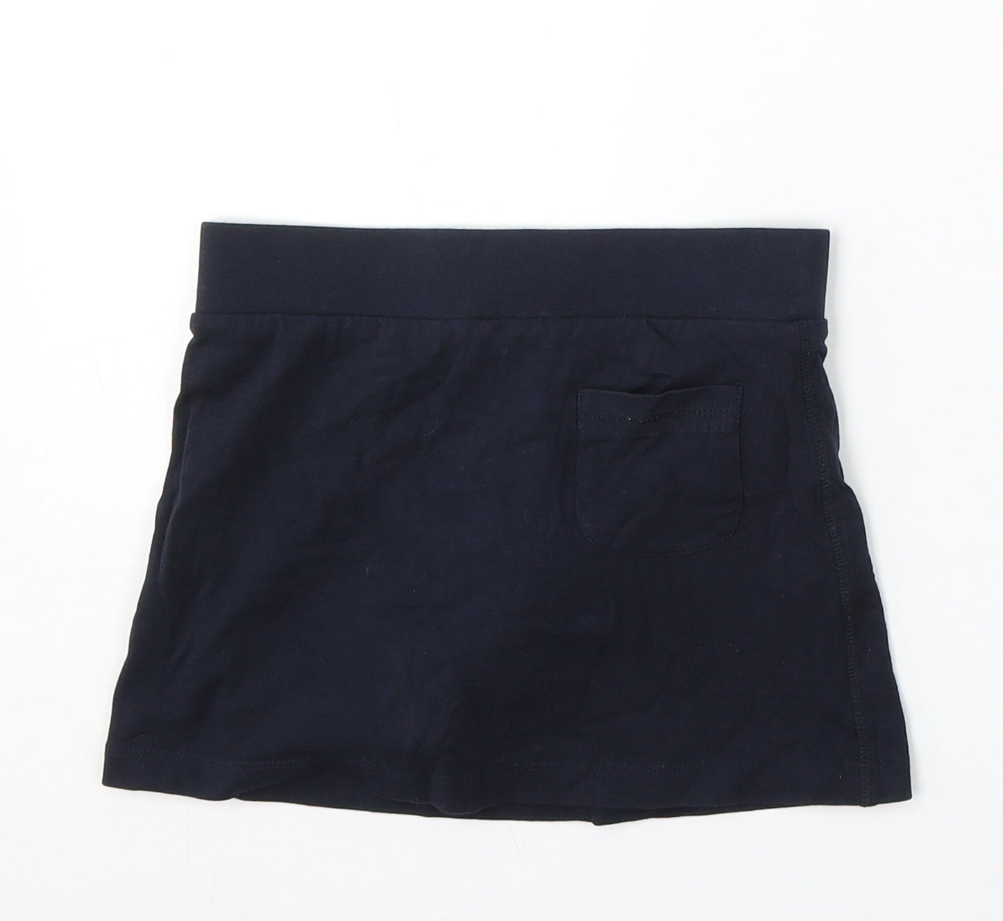 Marks and Spencer Girls Blue Cotton A-Line Skirt Size 4-5 Years Regular