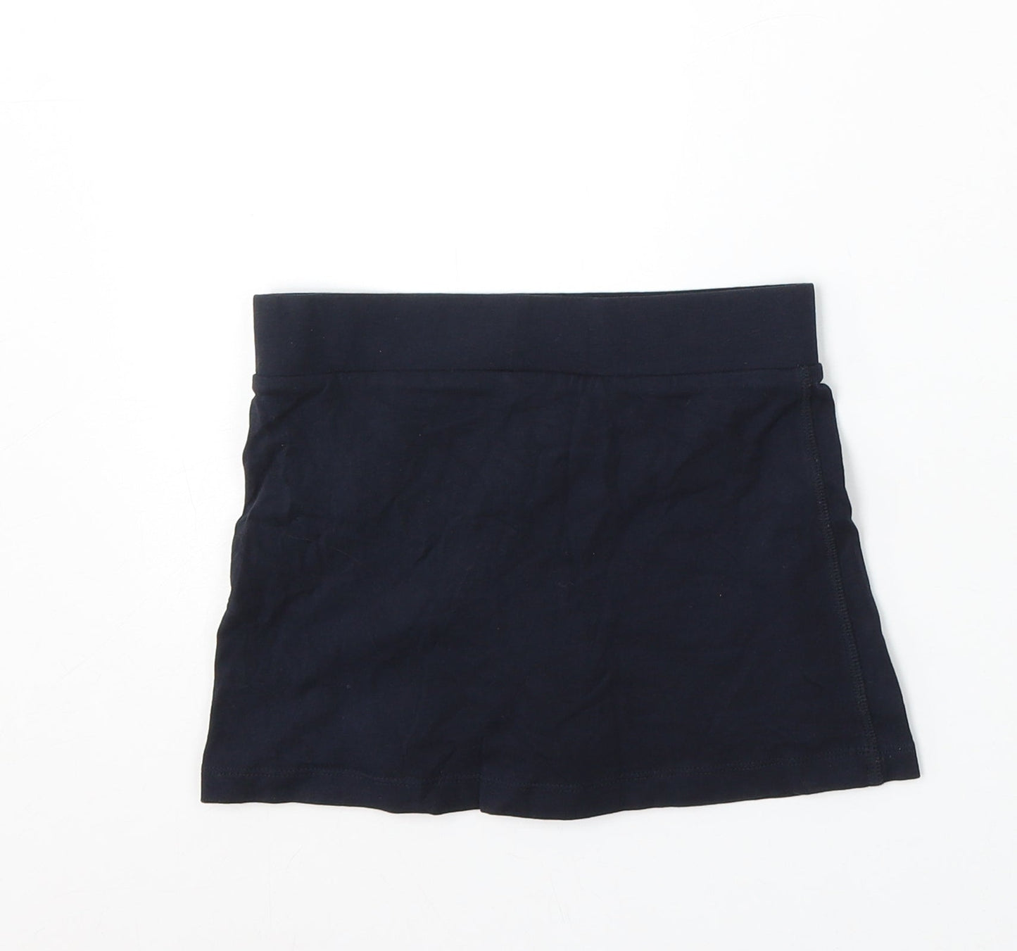Marks and Spencer Girls Blue Cotton A-Line Skirt Size 4-5 Years Regular