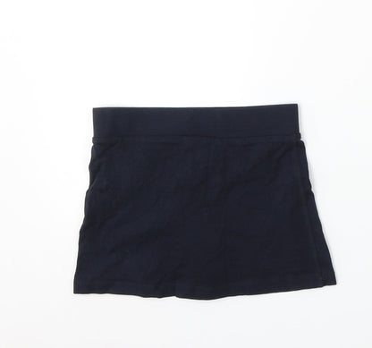 Marks and Spencer Girls Blue Cotton A-Line Skirt Size 4-5 Years Regular