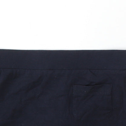 Marks and Spencer Girls Blue Cotton A-Line Skirt Size 4-5 Years Regular