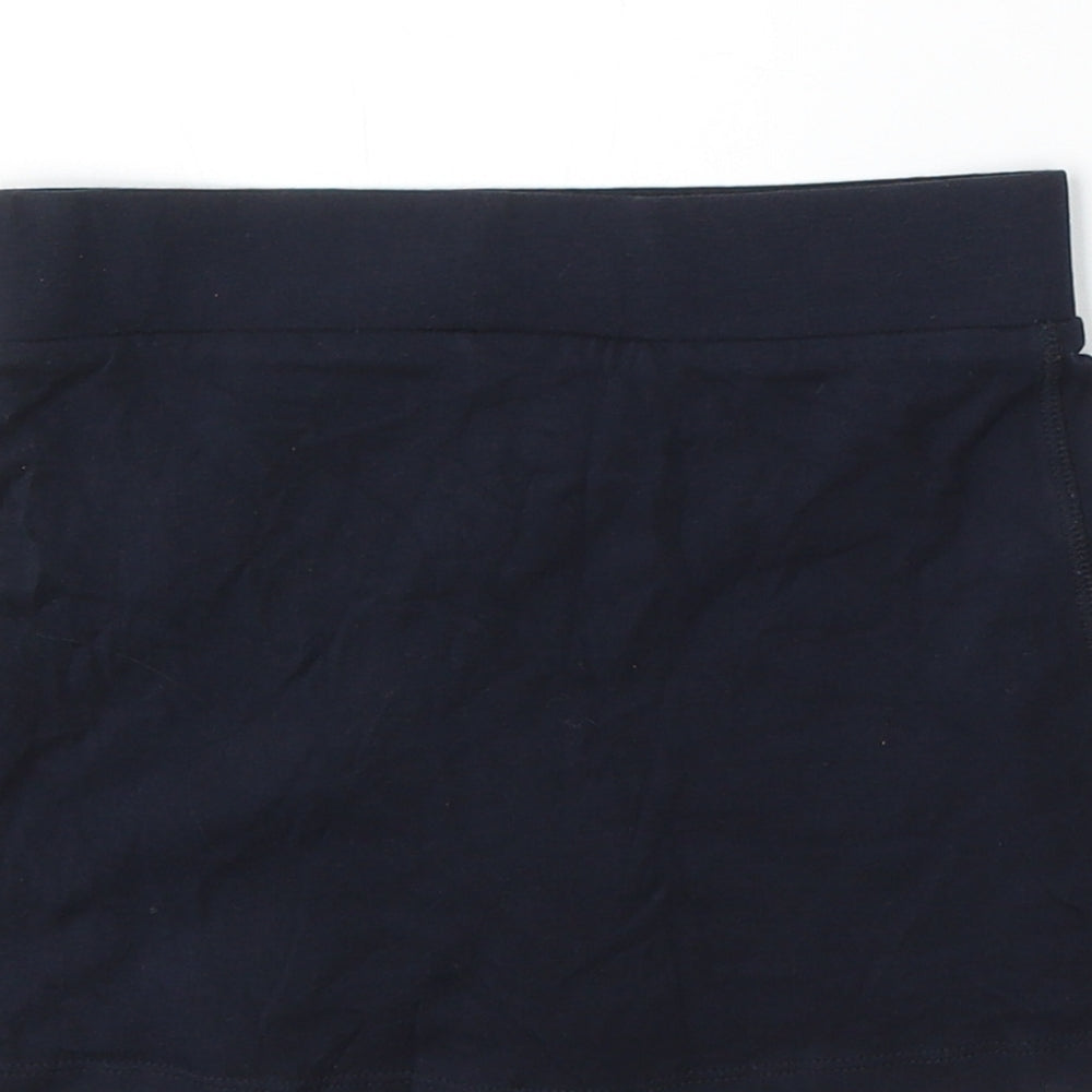 Marks and Spencer Girls Blue Cotton A-Line Skirt Size 4-5 Years Regular