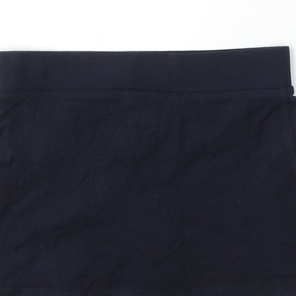 Marks and Spencer Girls Blue Cotton A-Line Skirt Size 4-5 Years Regular