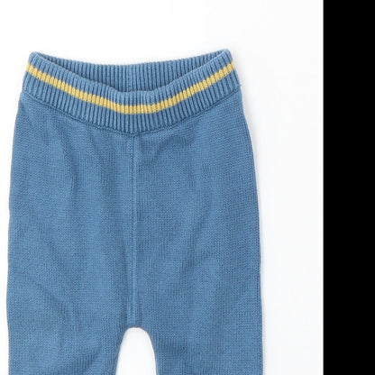 Monsoon Boys Blue Polyester Jogger Trousers Size 9-12 Months