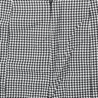 New Look Womens White Geometric Cotton A-Line Skirt Size 14 Zip