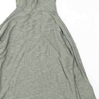 The Lounge Edit Womens Green Cotton Pullover Hoodie Size 10