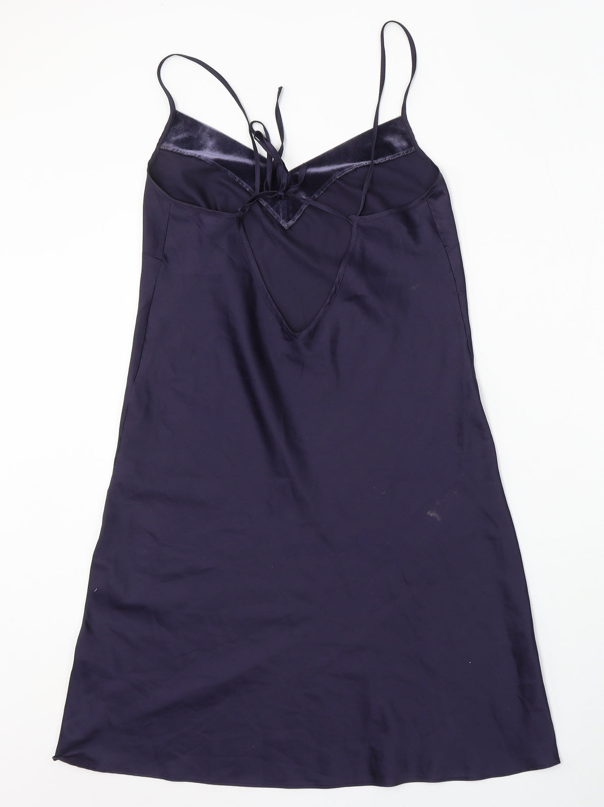 George Womens Blue Polyester Sheath Size 8 V-Neck