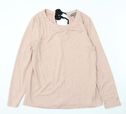Primark Womens Pink V-Neck Polyester Pullover Jumper Size 10