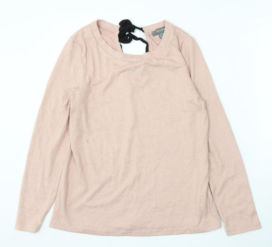 Primark Womens Pink V-Neck Polyester Pullover Jumper Size 10