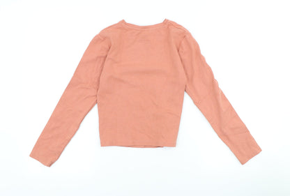 George Girls Pink Cotton Pullover Sweatshirt Size 9-10 Years Pullover - Girls can change the world