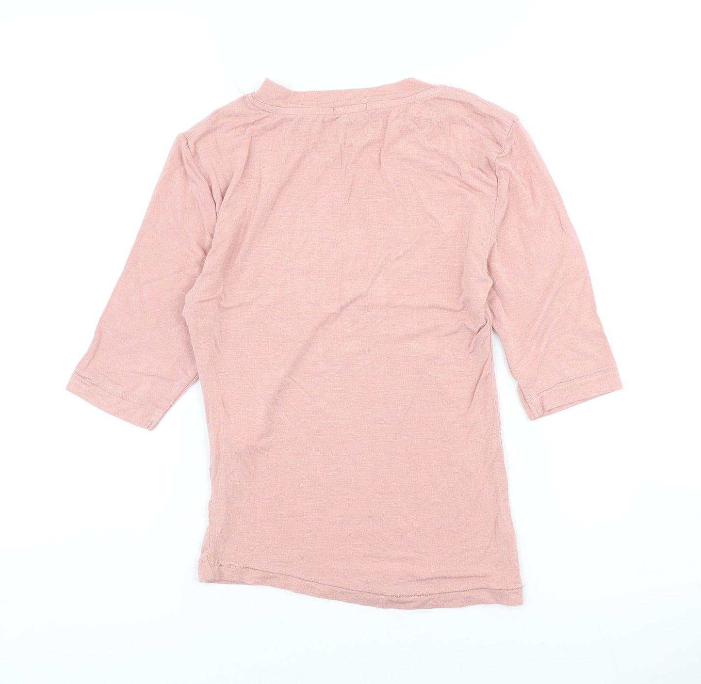 Womens UK Size S Stradivarius Pink Basic T-Shirt