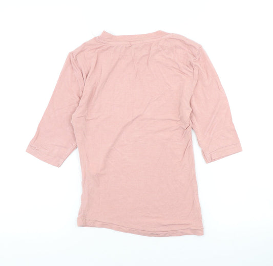 Womens UK Size S Stradivarius Pink Basic T-Shirt