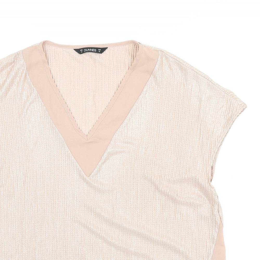 Womens UK Size 16 Dunnes Pink Basic Blouse