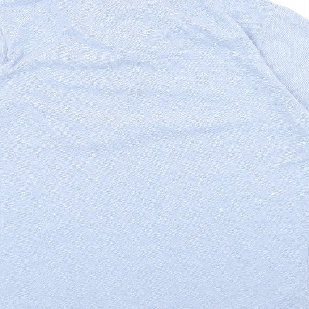 Fluid Mens Blue Polyester Polo Size XL Collared Button