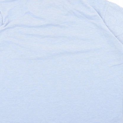 Fluid Mens Blue Polyester Polo Size XL Collared Button