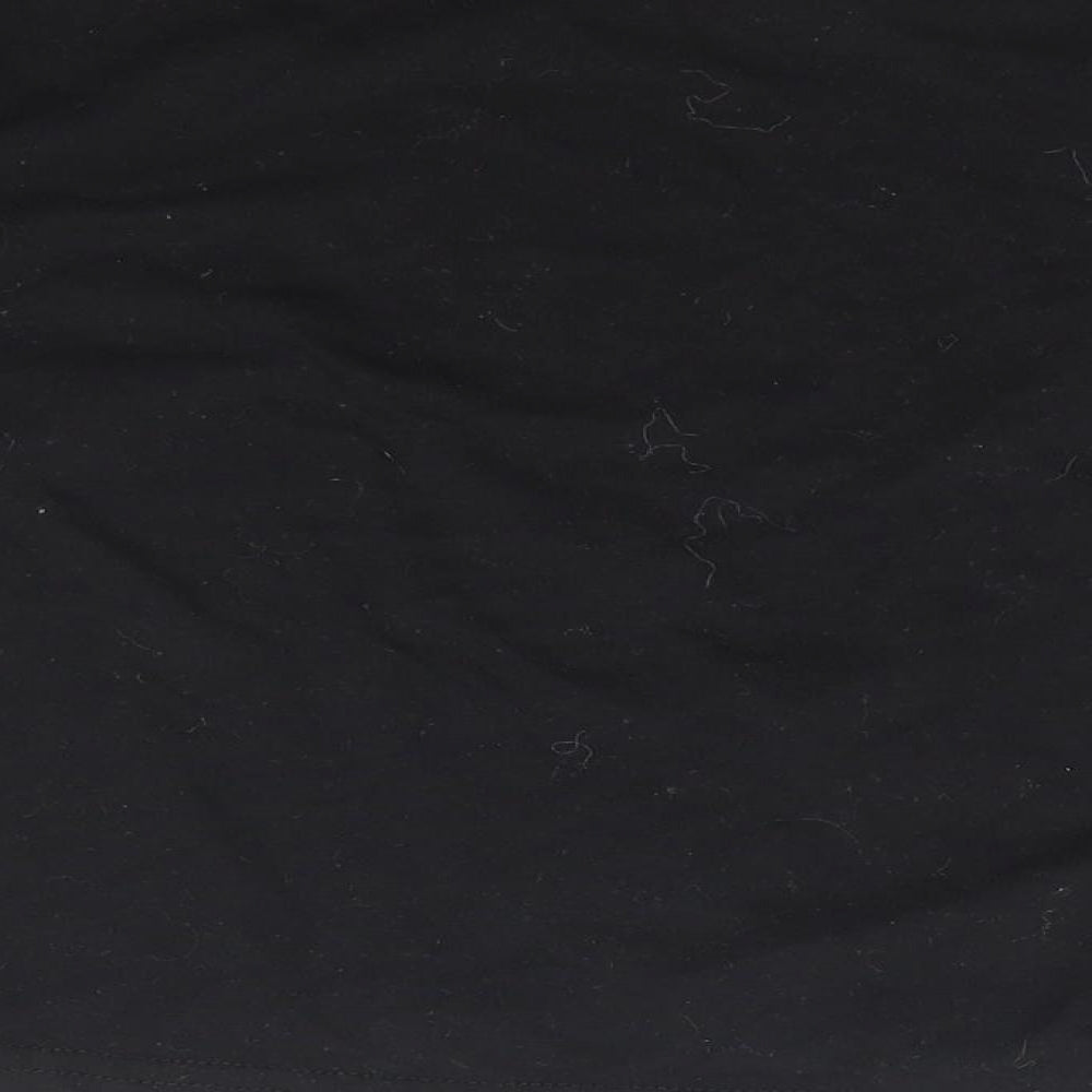 Womens UK Size 8 Missguided Black Cropped T-Shirt