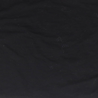 Womens UK Size 8 Missguided Black Cropped T-Shirt