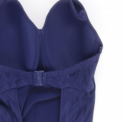 Gisela Womens Blue Geometric Polyamide One Piece Size S